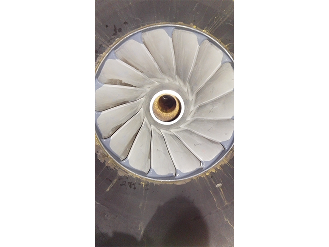 混流式转轮阶段性使用后现场耐磨涂层的检测 (2)